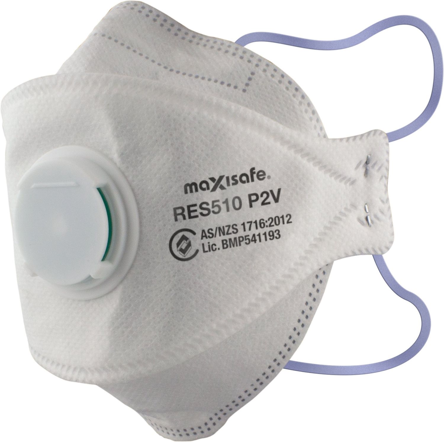P2 3-Panel Flat fold Respirator with valve, box 20