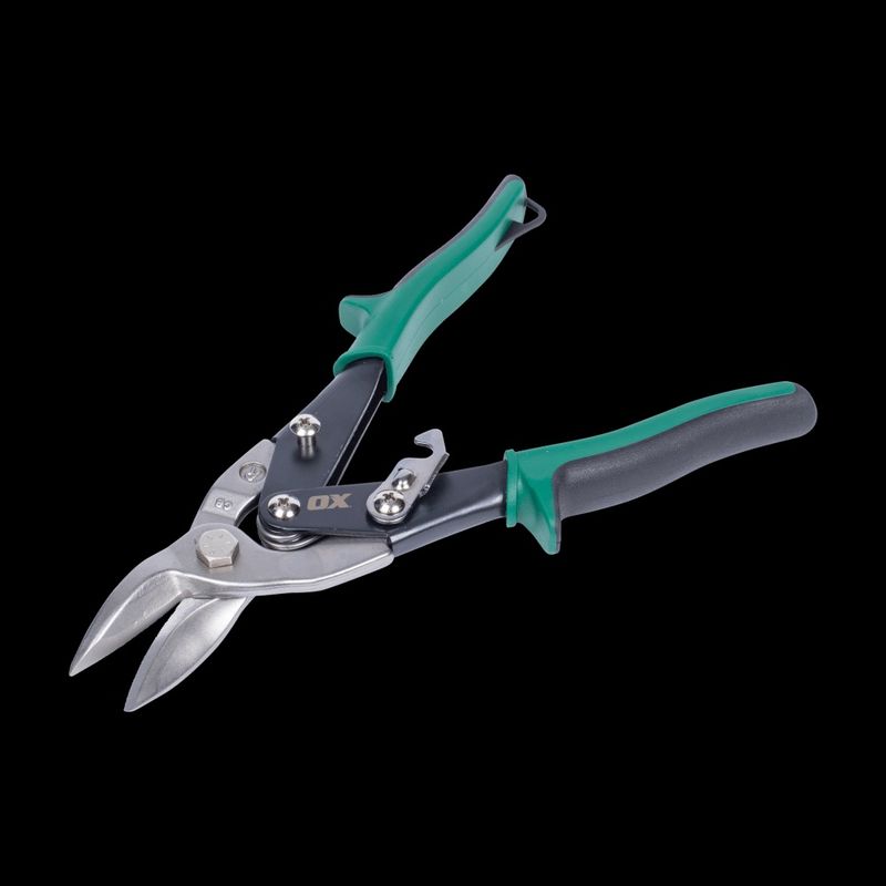 OX Pro Aviation Snips With Holster -  Right Cut (Green)