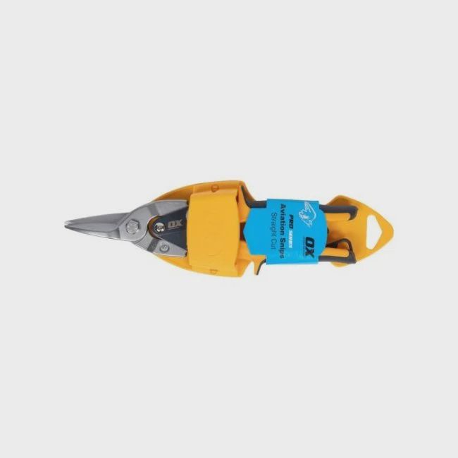 OX Pro Aviation Snips With Holster -  Straight Cut (Yellow)