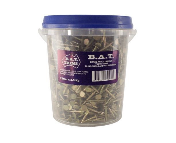 BAT Ring Shank Nails -  x 2.5kg - Bucket
