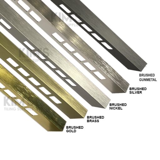 AMARK L Profile Aluminium 8mm Brushed Matt Gold