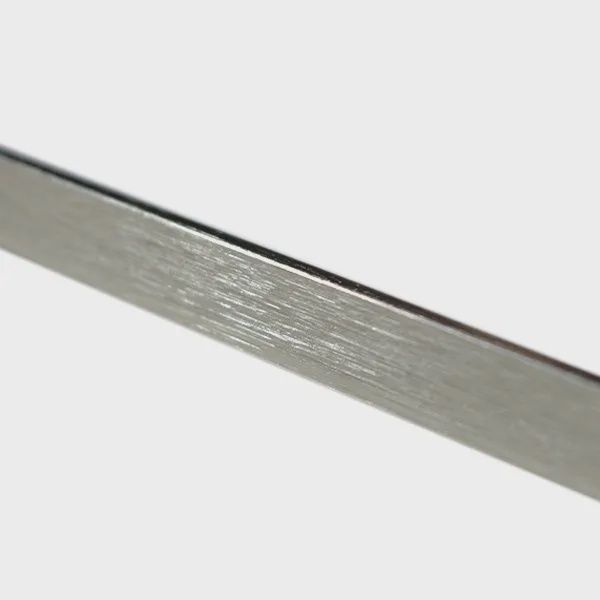 BAT Aluminum Angle -Linished Satin Nickel With P/Film, Size: 8mm x 3m