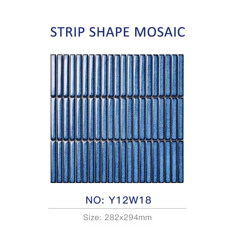 Kita kat Japanese Inspired Light Blue Finger Strip Shape Mosaic ( Per Sheet)