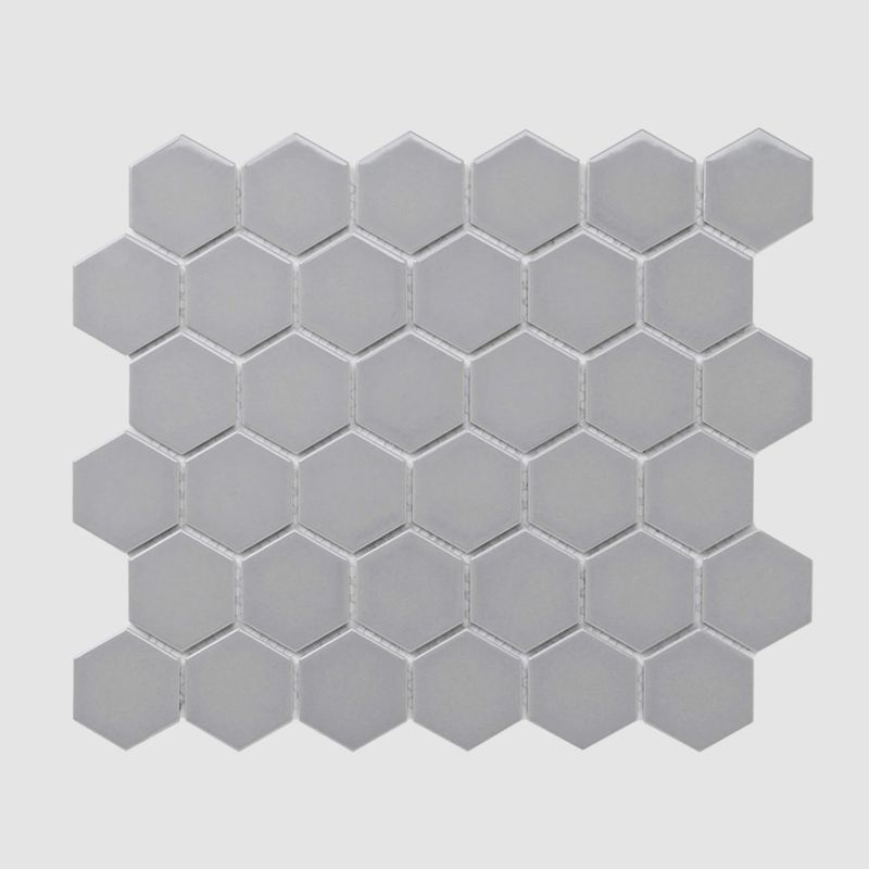 Grey Hexagon Mosaic Tile (Per Sheet )