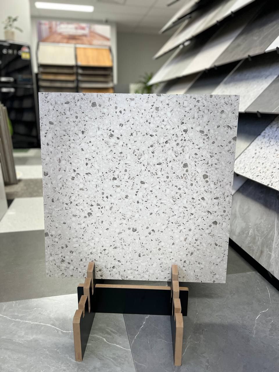 white  Terrazzo Porcelain tile 600x600