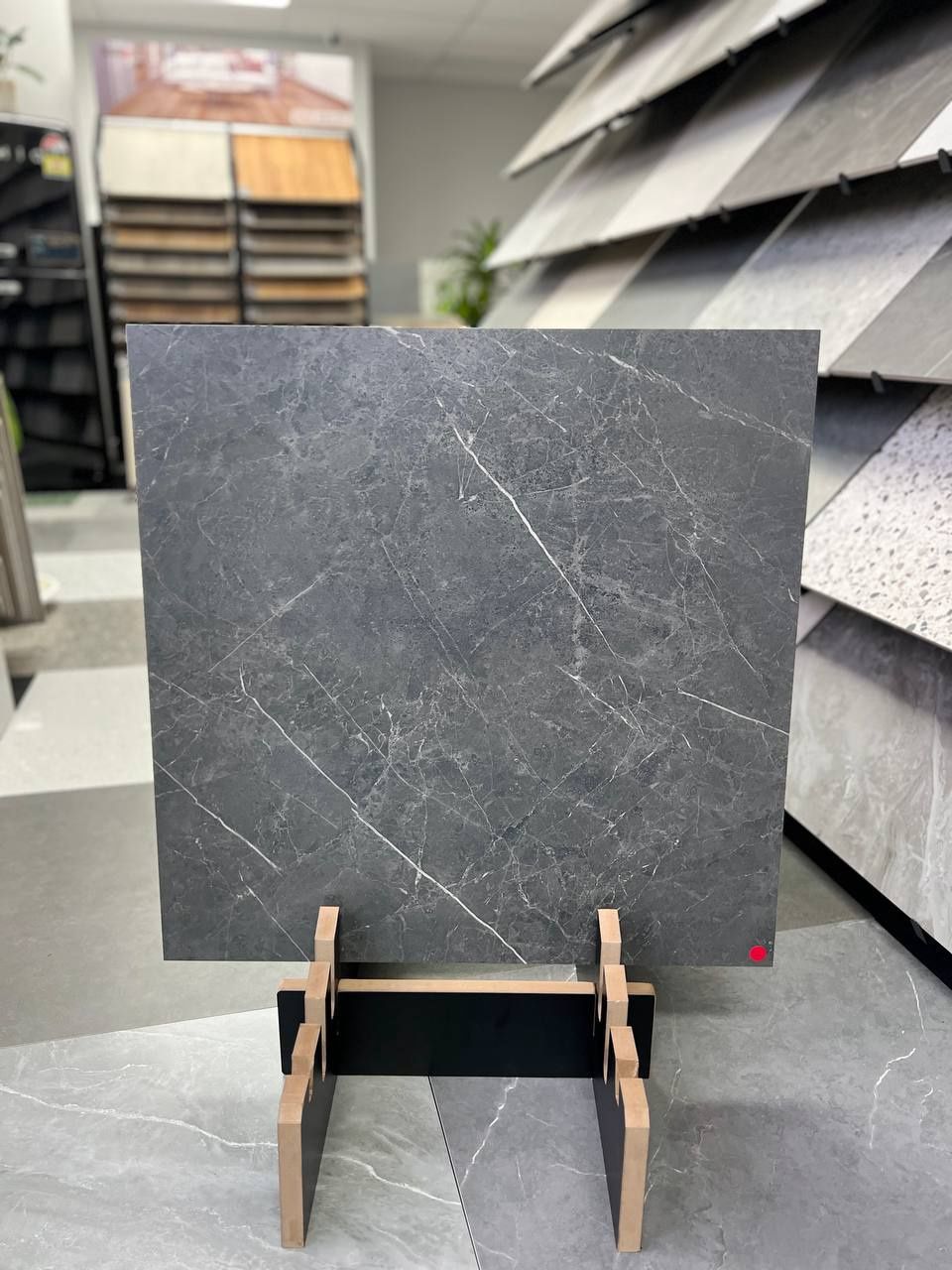 Cement Grey marble look line Porcelain Tile 600x600