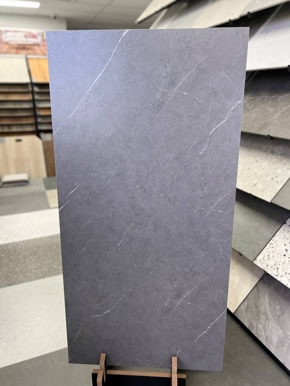 Dark Grey Marble line Porcelain tile 600x1200