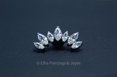 Secuencia de 7 cristales de zirconia marquise