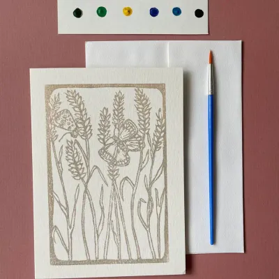 Butterfly &amp; Grass Watercolor Card Kit