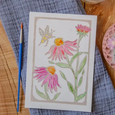 Cone Flower Watercolor Card Kit