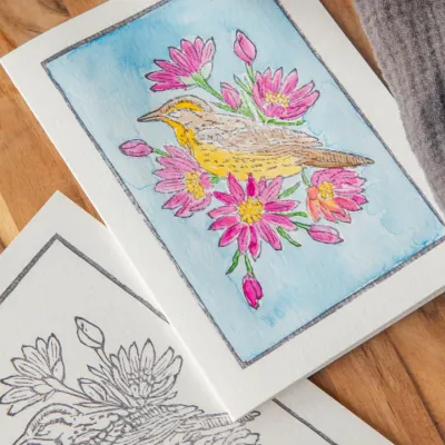 Meadowlark Watercolor Card Kit