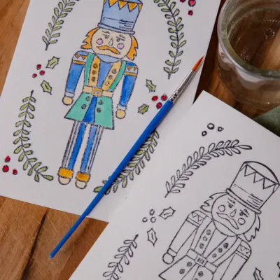 Nutcracker Watercolor Card Kit
