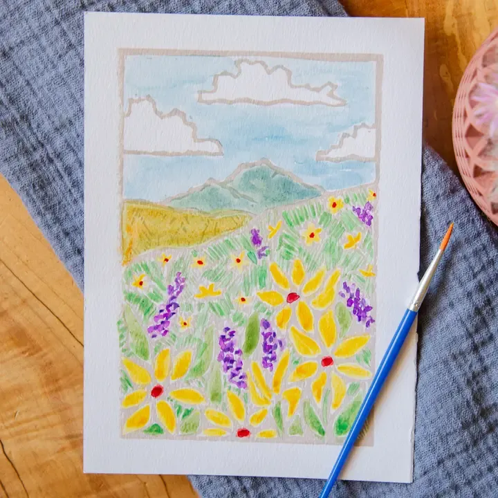 Sunflower Field Watercolor Kit