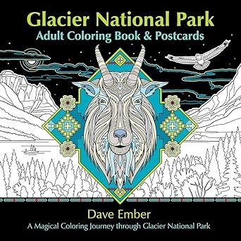 Glacier National Park Adult Coloring Book