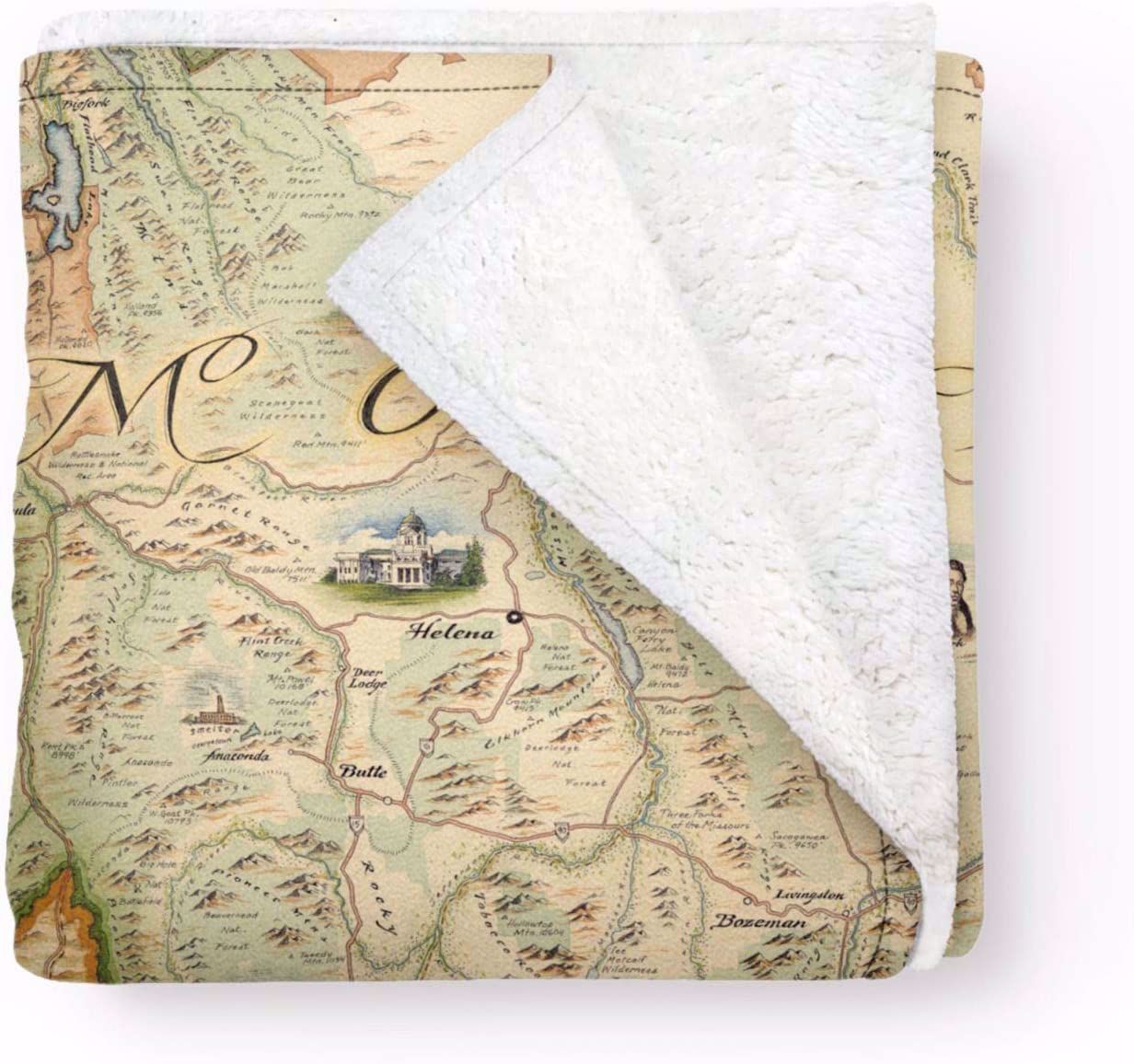 Montana Map Fleece Blanket
