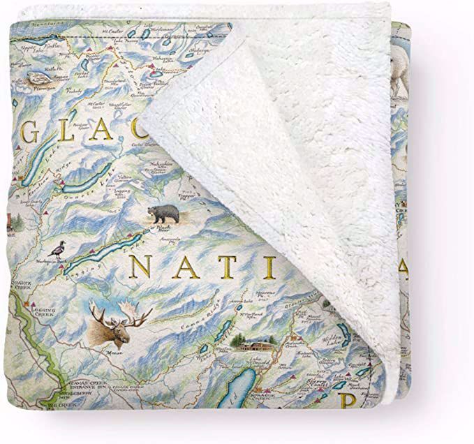 Glacier Map Fleece Blanket