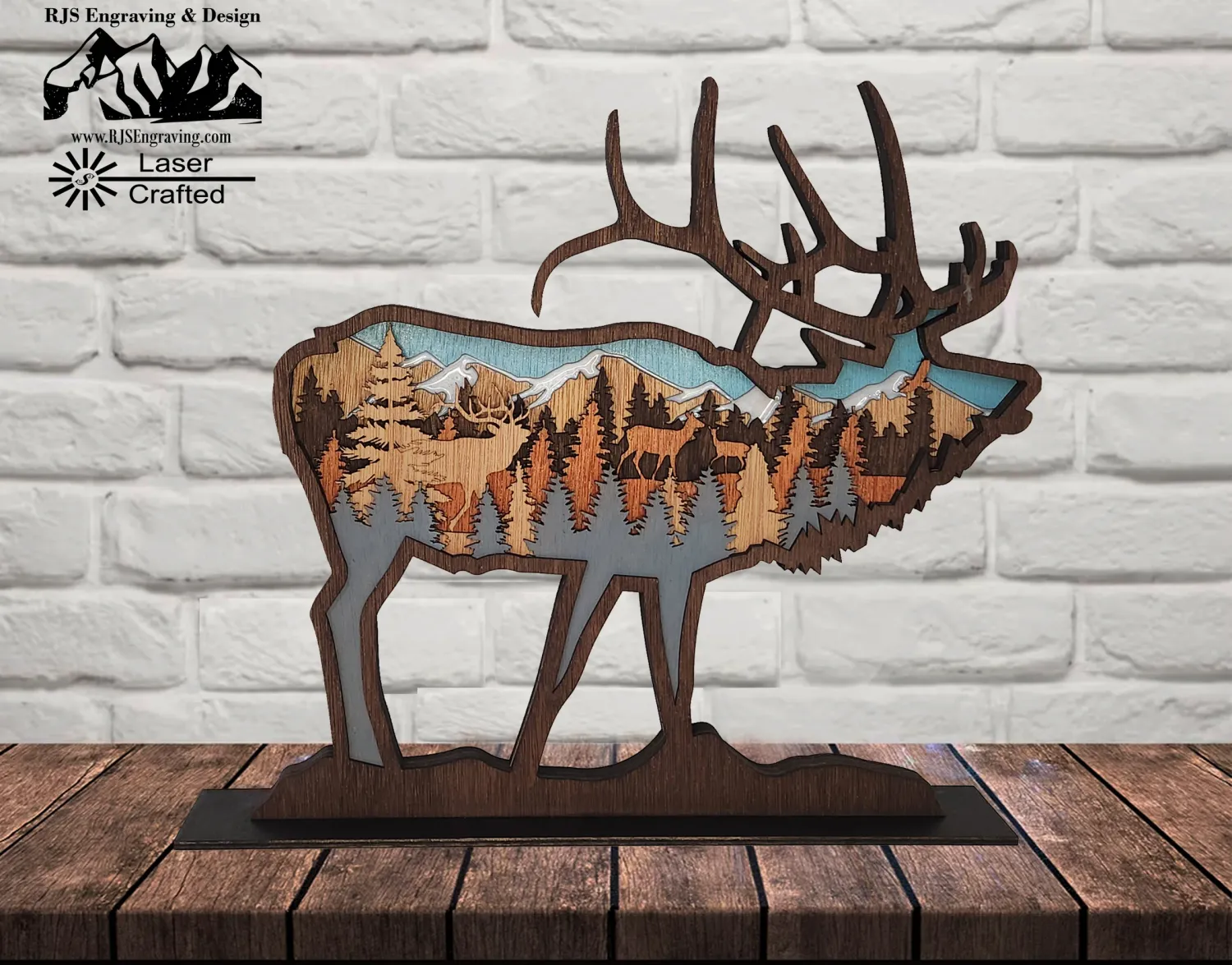 Layered Wood Elk