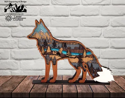 Layered Wood Fox