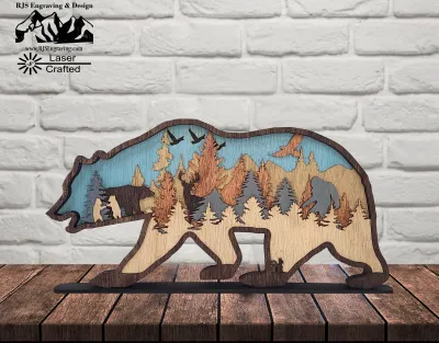 Layered Wood Bear