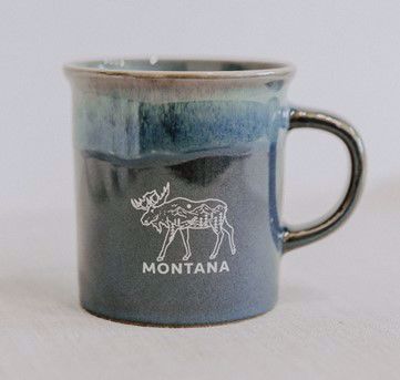 Blue Moose Ceramic Mug