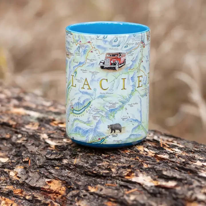 Glacier Map Ceramic Mug