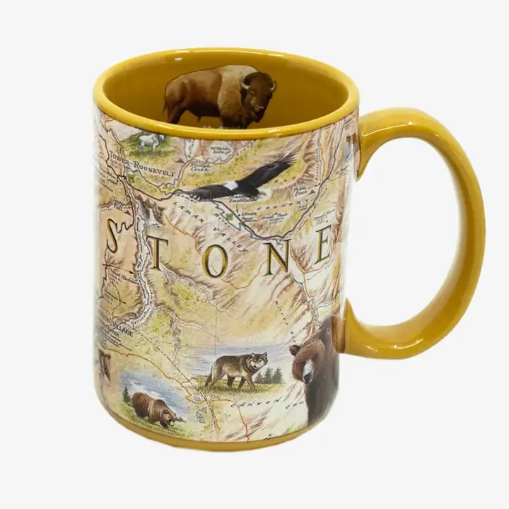 Yellowstone Map Ceramic Mug