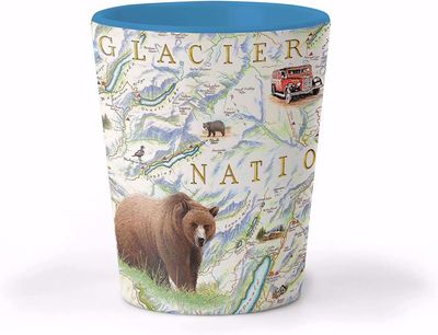 Glacier Park Xplorer Map Shot Glass