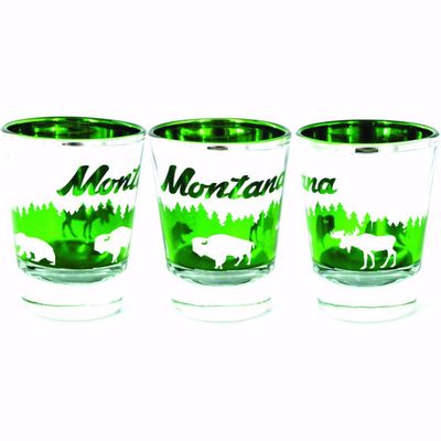 Montana Green Electroplate Shot Glass