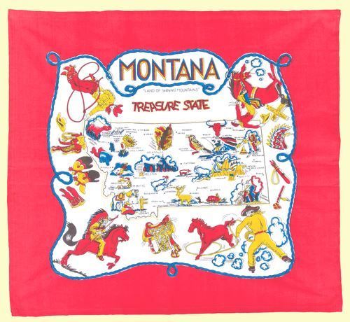 Montana Map Towel
