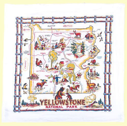 Yellowstone Map Towel