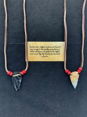 Buffalo Hide Arrowhead Necklace