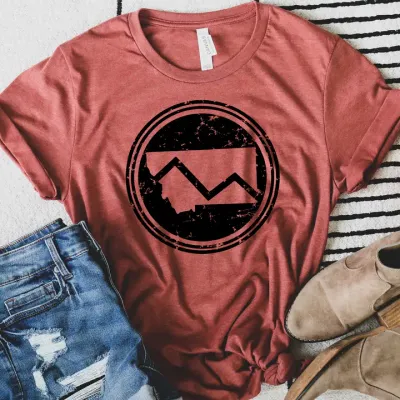 Montana Mountain Circle T Shirt