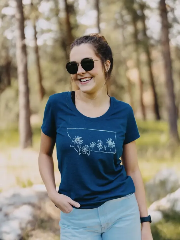 Blue Flowers T Shirt