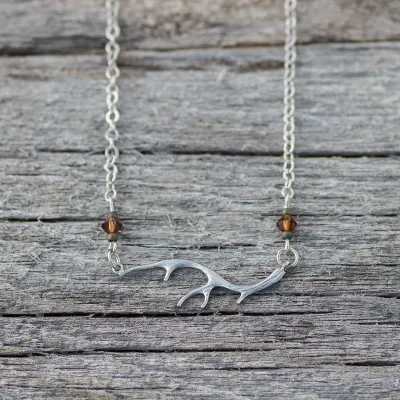 Pewter Antler Choker Necklace