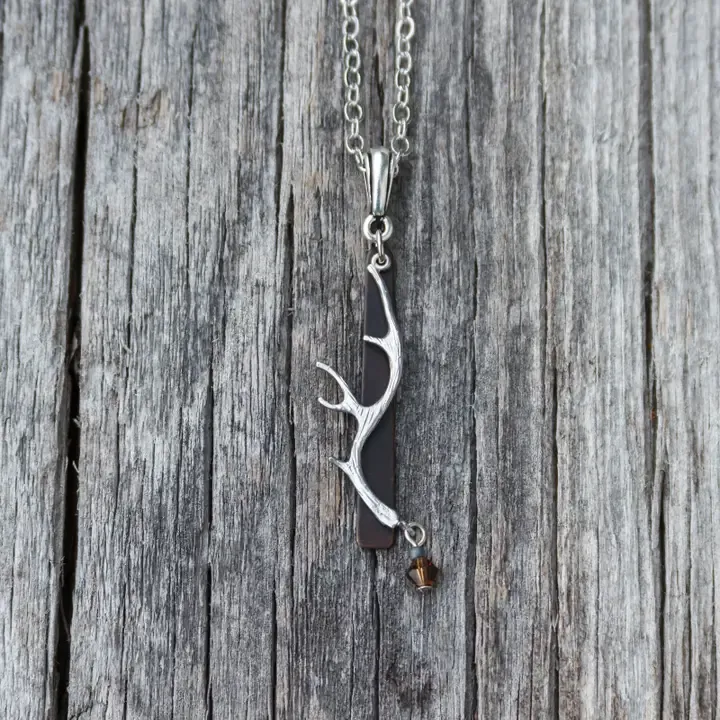 Pewter Antler Necklace