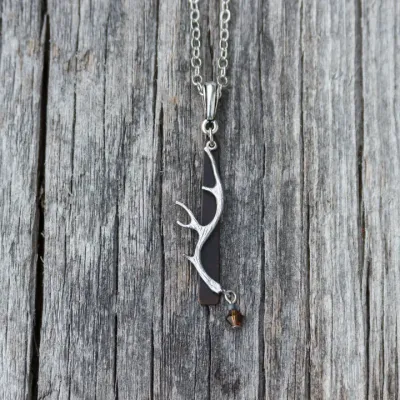 Pewter Antler Necklace