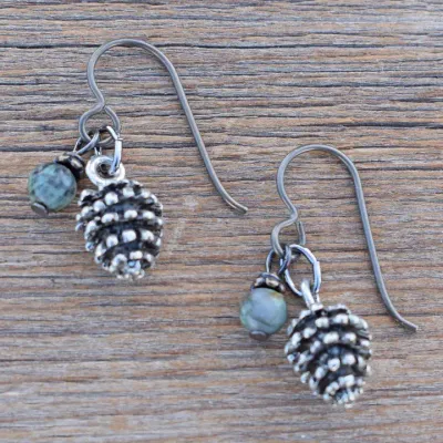 Silver Pinecones Earrings