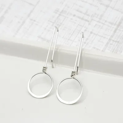 Threader Hoop Earrings