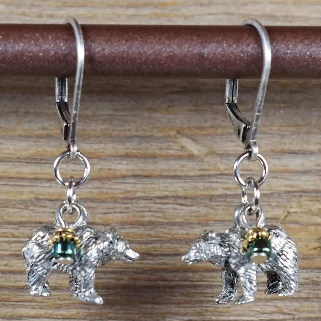 Pewter Bear Earrings