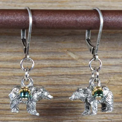 Pewter Bear Earrings