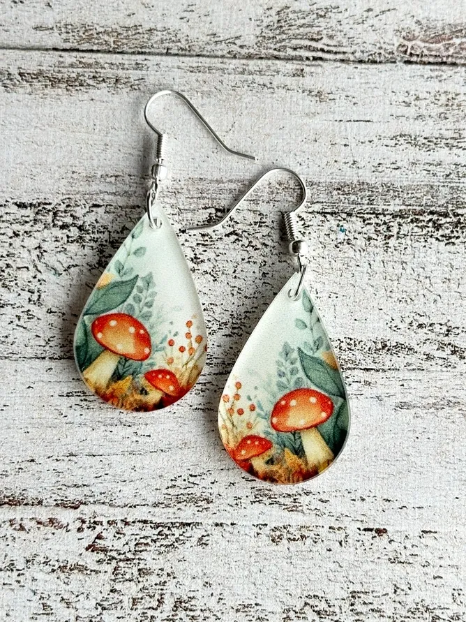 Mushrooms Acrylic Earrings
