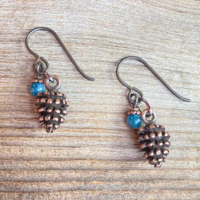 Copper Pinecones Earrings