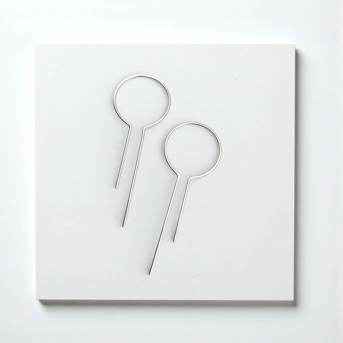 Earrings - Silver Keyhole Threader