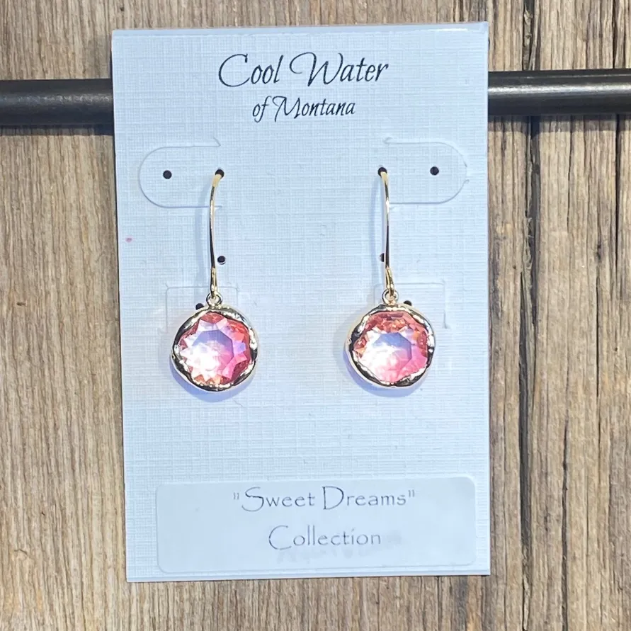 Ombre Crystal Pink Earrings