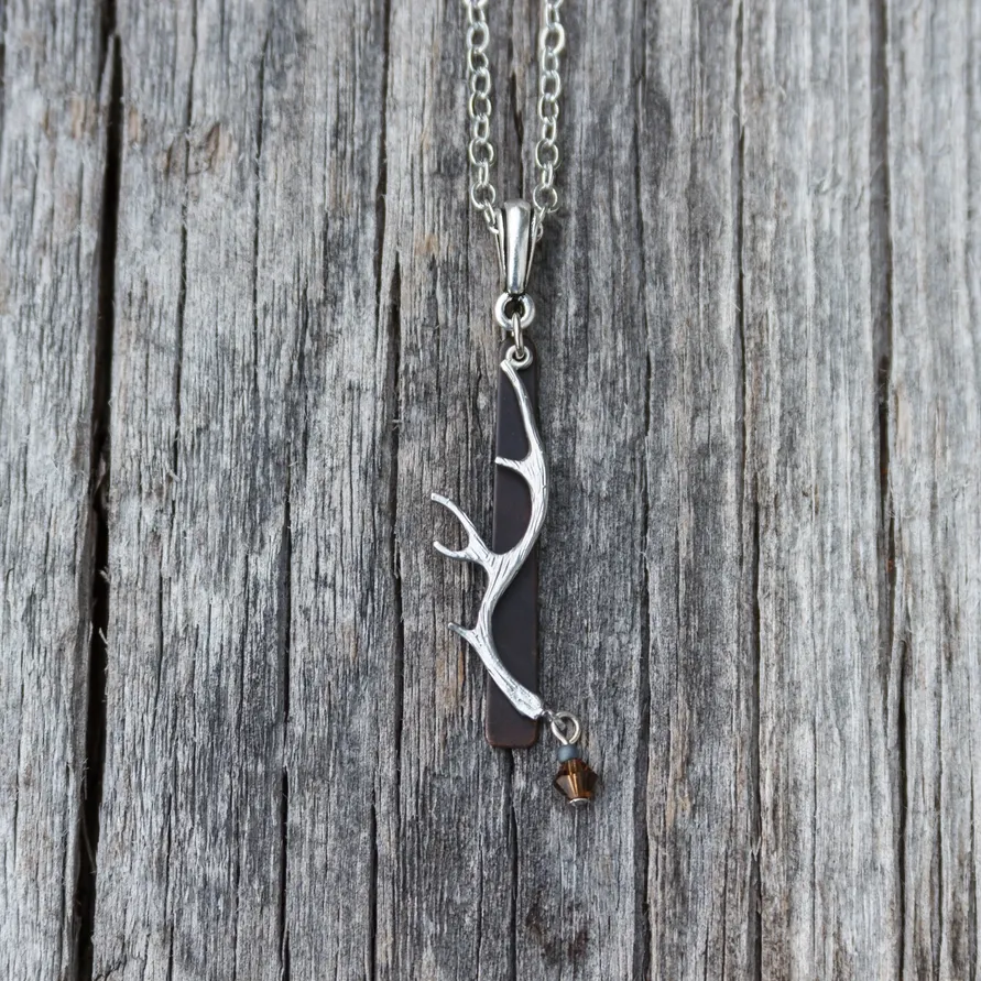 Pewter Antler Choker Necklace