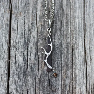 Pewter Antler Choker Necklace
