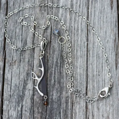 Pewter Antler Choker Necklace