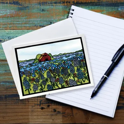 Card - Fields of Blue