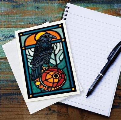 Card - Raven Moon