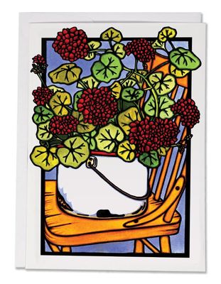 Card - Geraniums